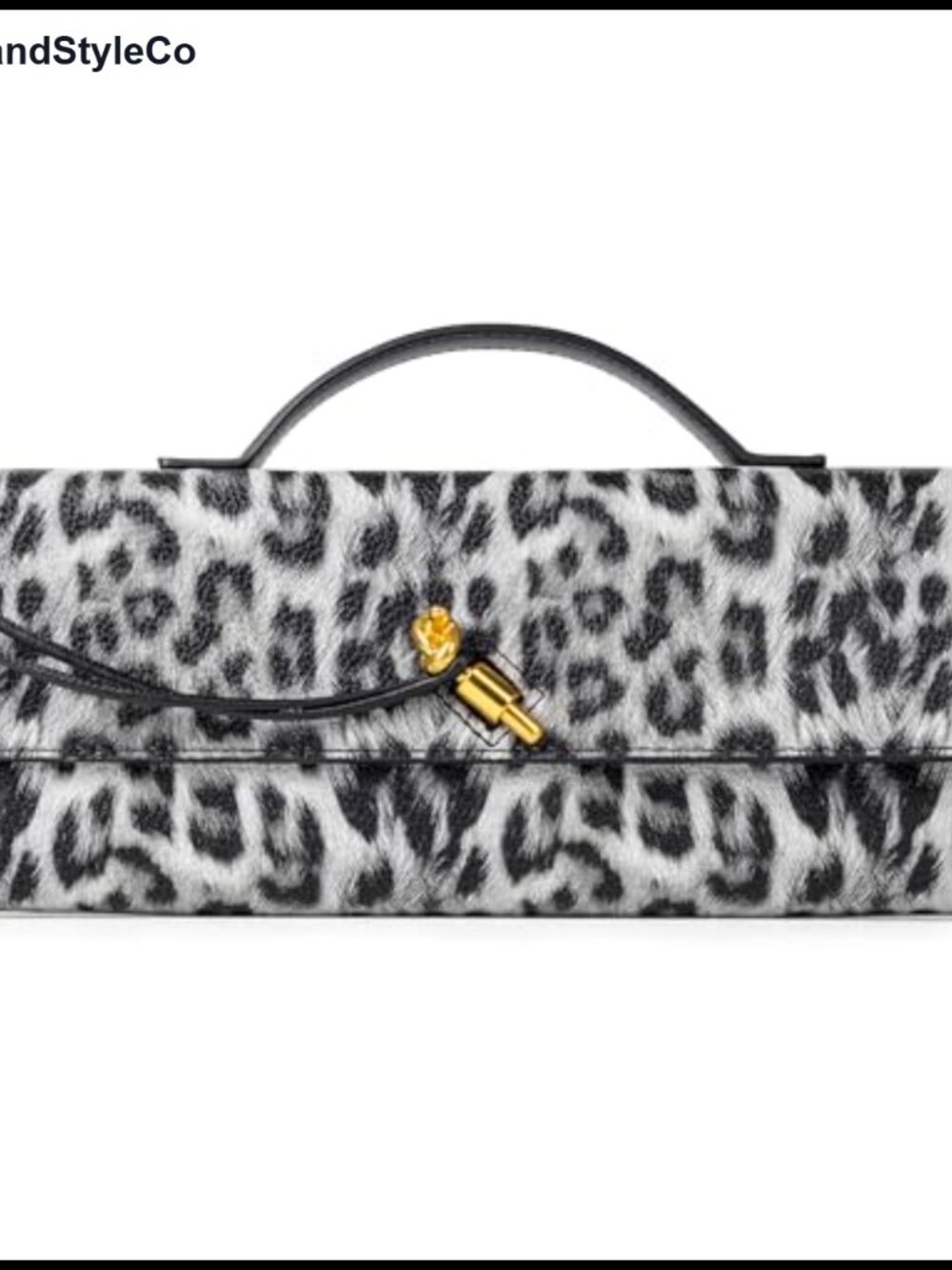 Vegan Leather Woven Evening Clutch Crossbody Bag with Animal Print